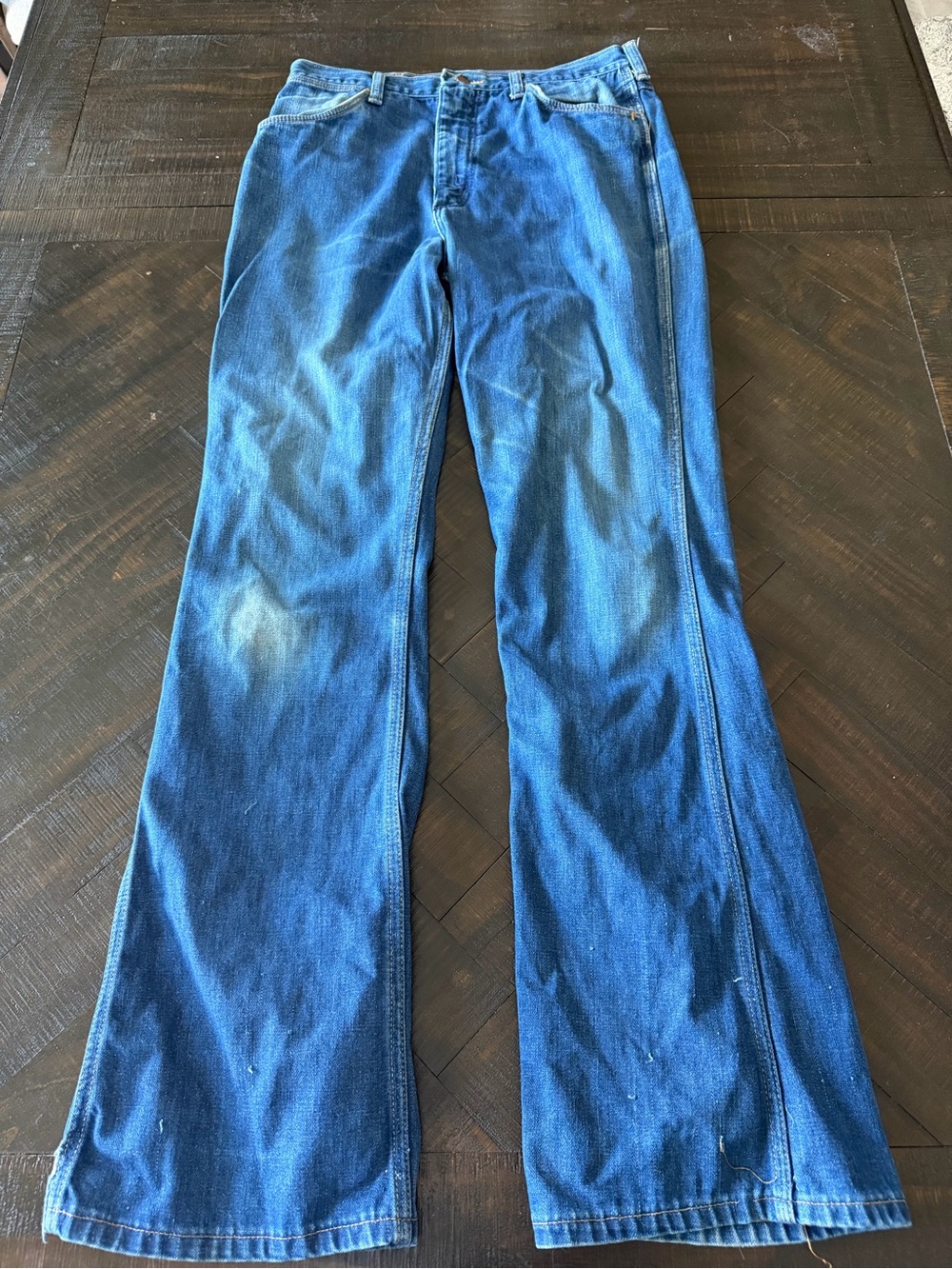 Wrangler Men's Dark Blue Bootcut Jeans
